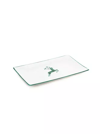 GMUNDNER KERAMIK | Plato rectangular "Ciervo Verde" 36x15cm | 